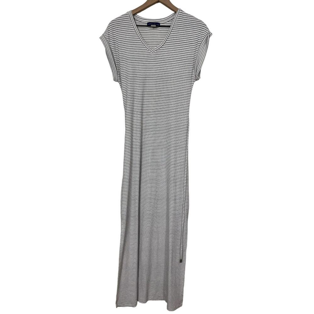 Simply Styled by Sears White and Black Striped Maxi Dress Size Small